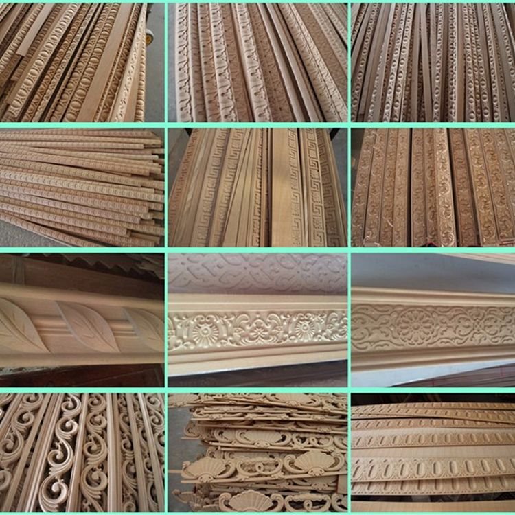 decorative wood mouldings-furniture molding trim-wood carved solid wood trim (3)(001)