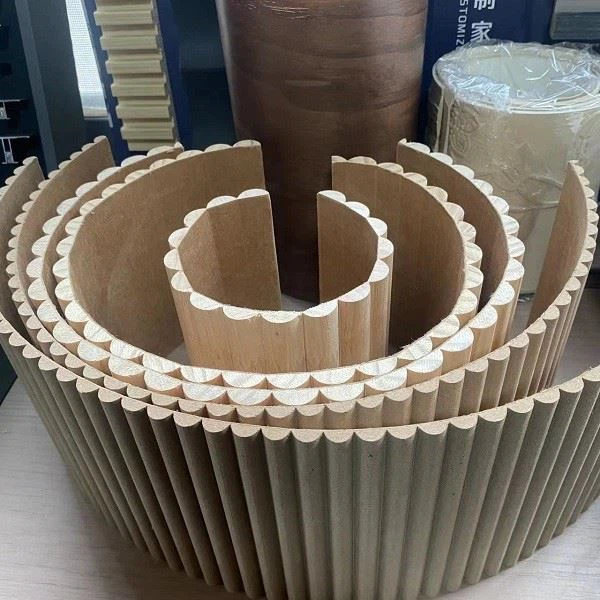 Factory Wholesale Price Flexible Curved Fluted Wall Panel Cladding Slat Colored Bendable Wall Paneling